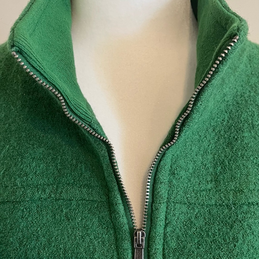Lands End emerald green boiled wool jacket - Excellent condition.